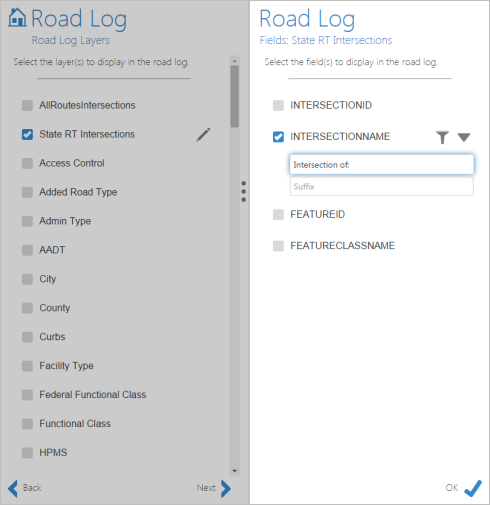 Choose the field from the selected layer to report on Choose the field from the selected layer to report on
